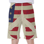 American Peace Flag Print Men's Beach Shorts
