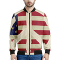 American Peace Flag Print Men's Bomber Jacket