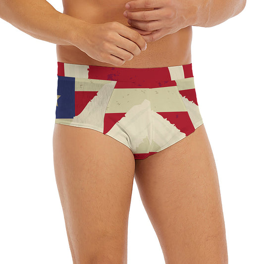 American Peace Flag Print Men's Briefs