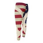 American Peace Flag Print Men's Compression Pants