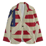 American Peace Flag Print Men's Cotton Blazer