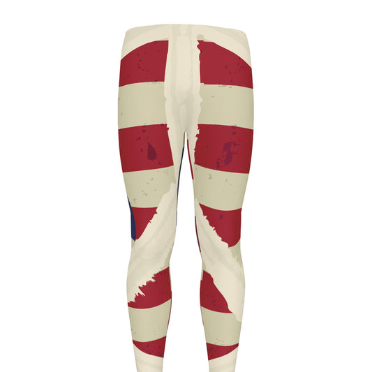 American Peace Flag Print Men's leggings