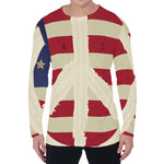 American Peace Flag Print Men's Long Sleeve T-Shirt