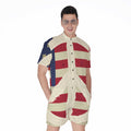 American Peace Flag Print Men's Romper