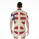 American Peace Flag Print Men's Rompers
