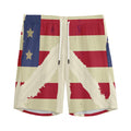 American Peace Flag Print Men's Athletic Shorts