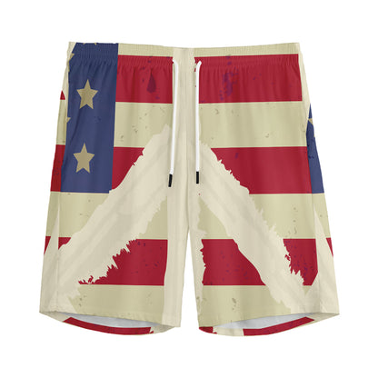 American Peace Flag Print Men's Sports Shorts