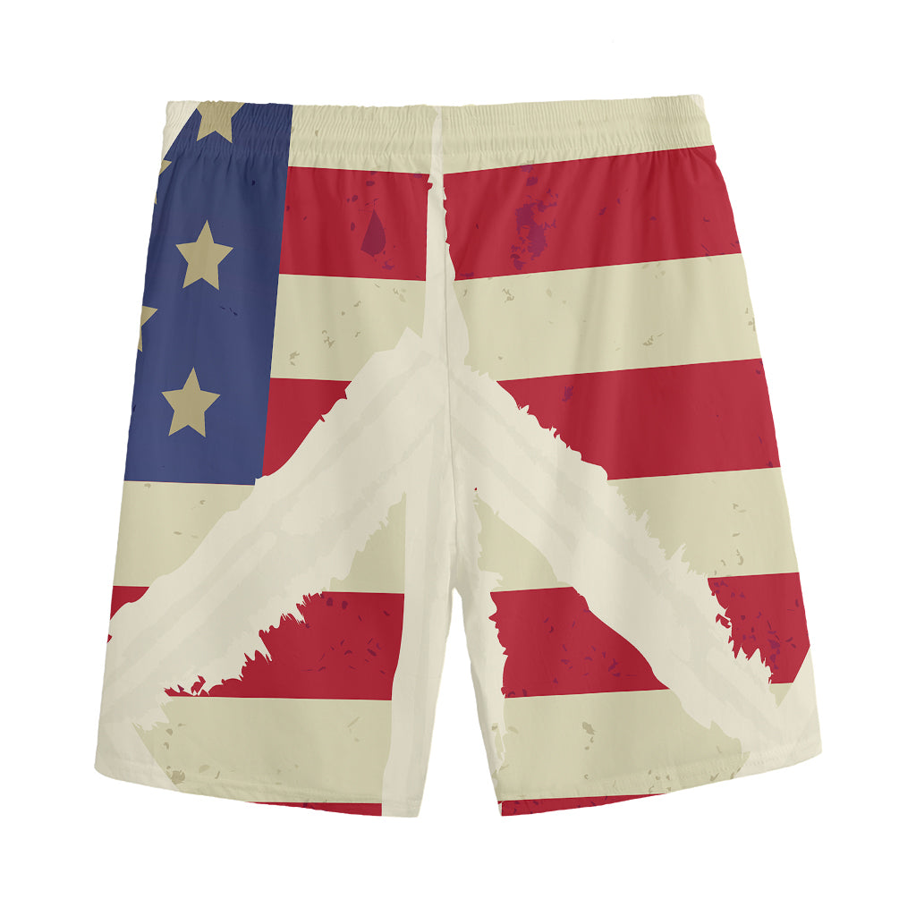 American Peace Flag Print Men's Sports Shorts