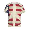 American Peace Flag Print Men's Athletic T-Shirt