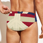 American Peace Flag Print Men's Swim Briefs