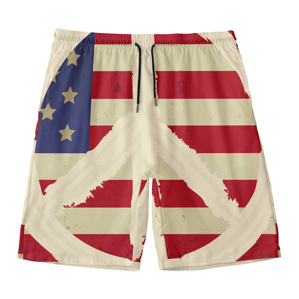 American Peace Flag Print Men's Swim Trunks