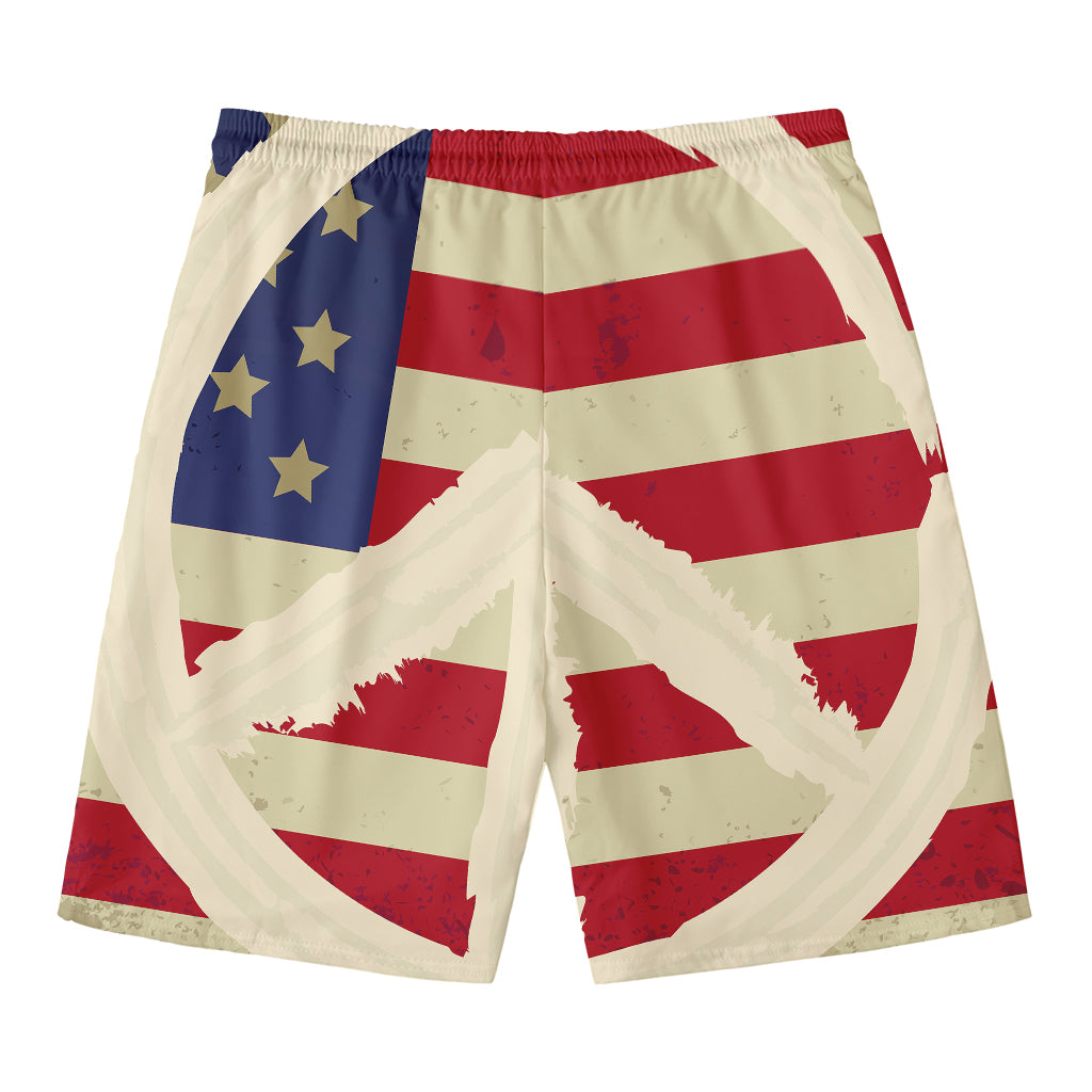 American Peace Flag Print Men's Swim Trunks