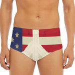 American Peace Flag Print Men's Triangle Swim Briefs