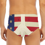 American Peace Flag Print Men's Triangle Swim Briefs