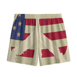 American Peace Flag Print Mesh Shorts