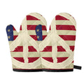 American Peace Flag Print Oven Mitts