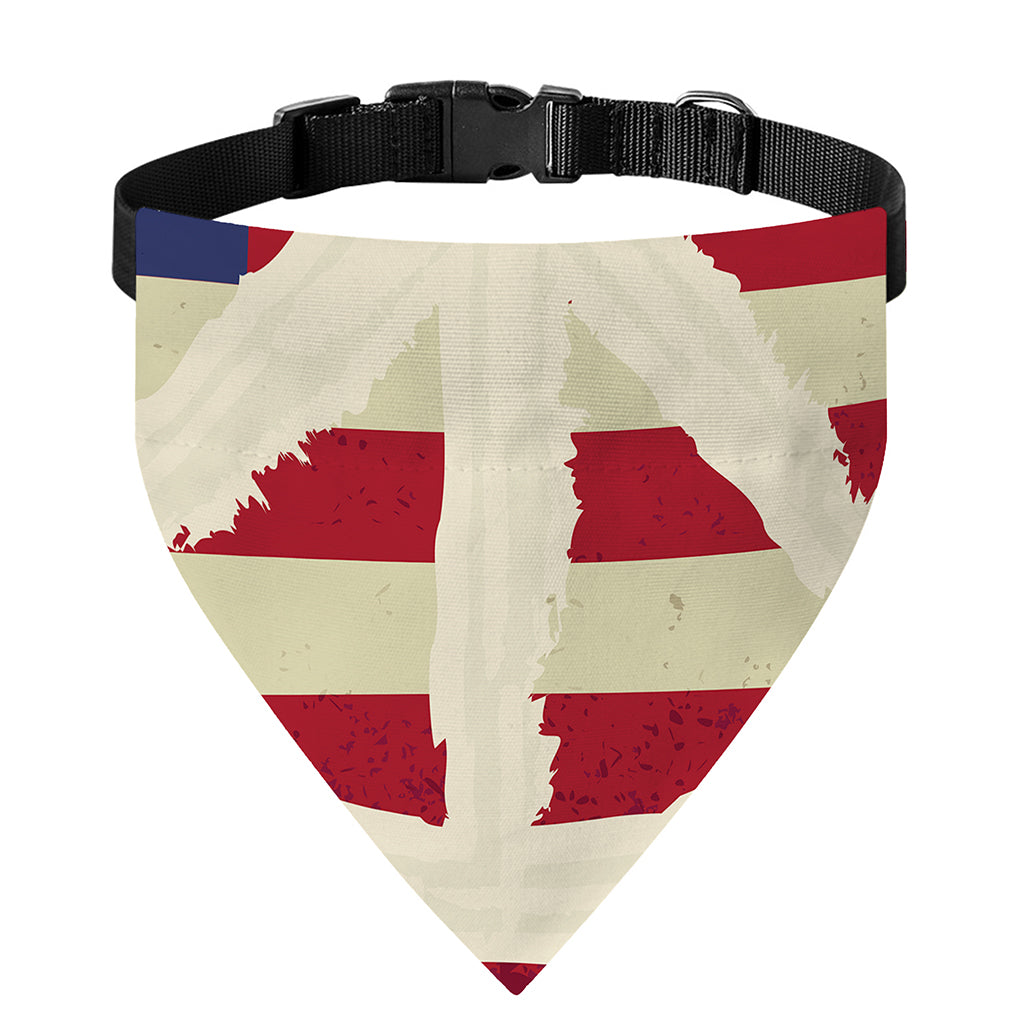 American Peace Flag Print Over The Collar Dog Bandana