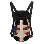 American Peace Flag Print Pet Carrier Backpack