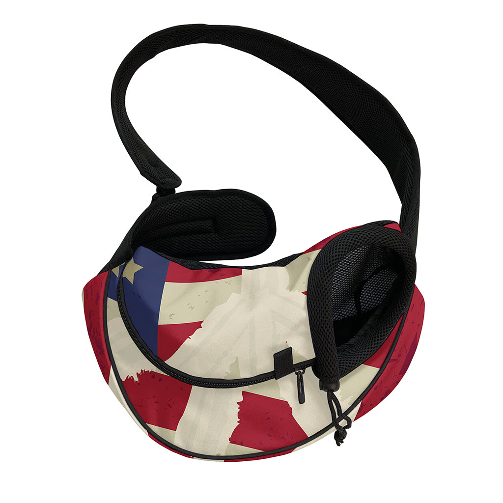 American Peace Flag Print Pet Sling Carrier