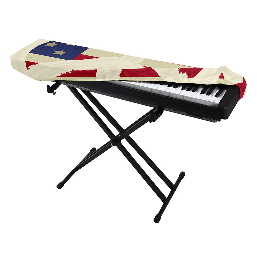 American Peace Flag Print Piano Keyboard Cover