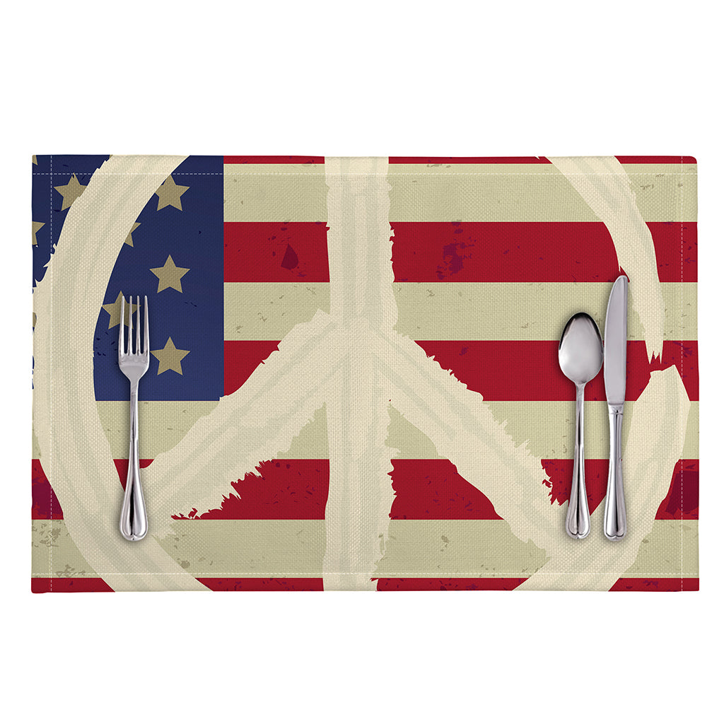 American Peace Flag Print Placemat