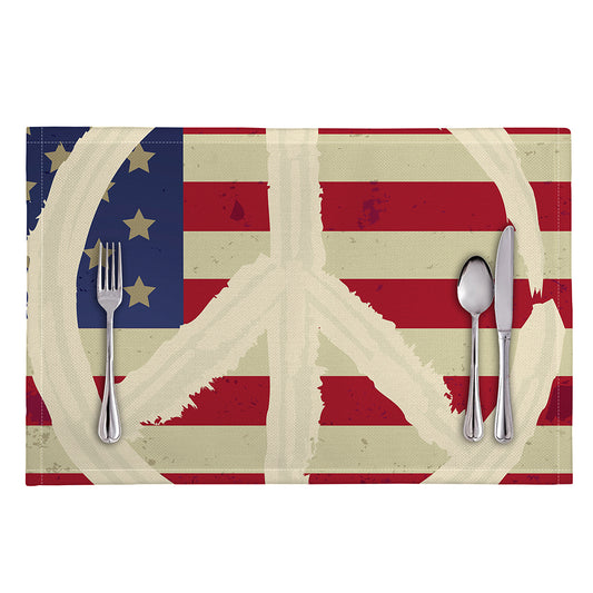 American Peace Flag Print Placemat