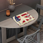 American Peace Flag Print Placemat