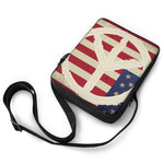 American Peace Flag Print Rectangular Crossbody Bag