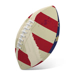 American Peace Flag Print Rugby Ball