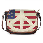 American Peace Flag Print Saddle Bag