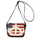 American Peace Flag Print Saddle Bag