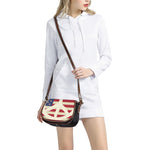 American Peace Flag Print Saddle Bag