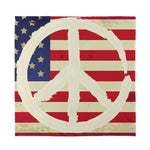 American Peace Flag Print Silk Bandana