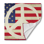 American Peace Flag Print Silk Bandana