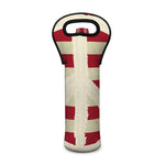 American Peace Flag Print Single Neoprene Wine Tote
