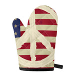 American Peace Flag Print Single Oven Mitt