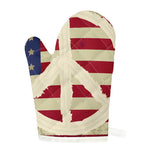 American Peace Flag Print Single Oven Mitt