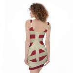 American Peace Flag Print Sleeveless Bodycon Dress