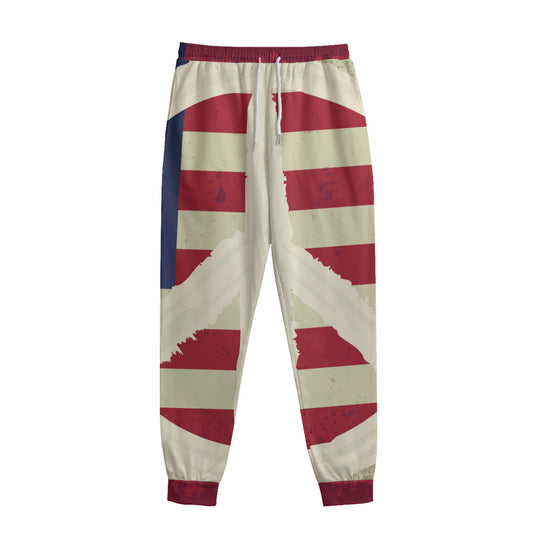 American Peace Flag Print Sweatpants