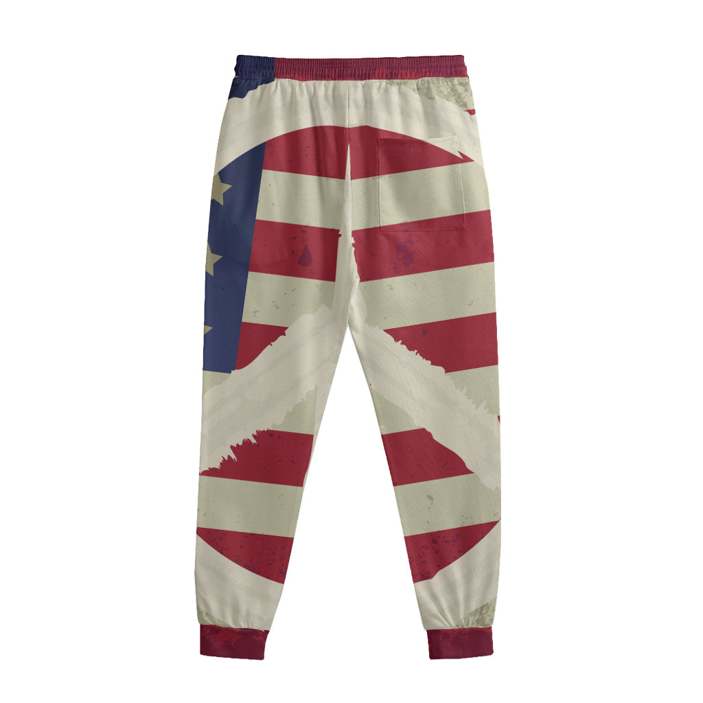 American Peace Flag Print Sweatpants