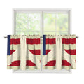 American Peace Flag Print Tier Curtains