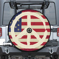American Peace Flag Print Tire Cover With Camera Hole
