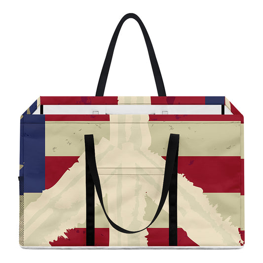 American Peace Flag Print Utility Tote Bag