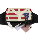 American Peace Flag Print Waist Bag