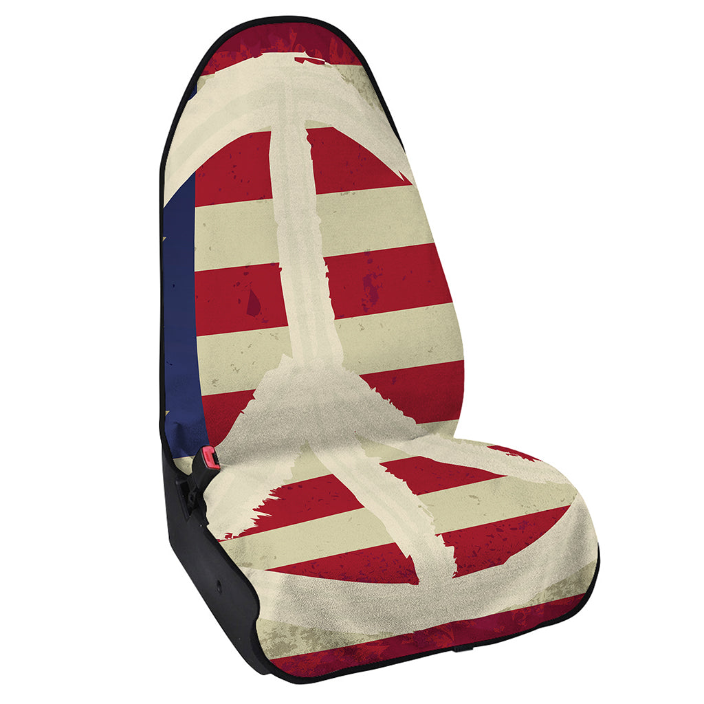 American Peace Flag Print Waterproof Car Seat Cover