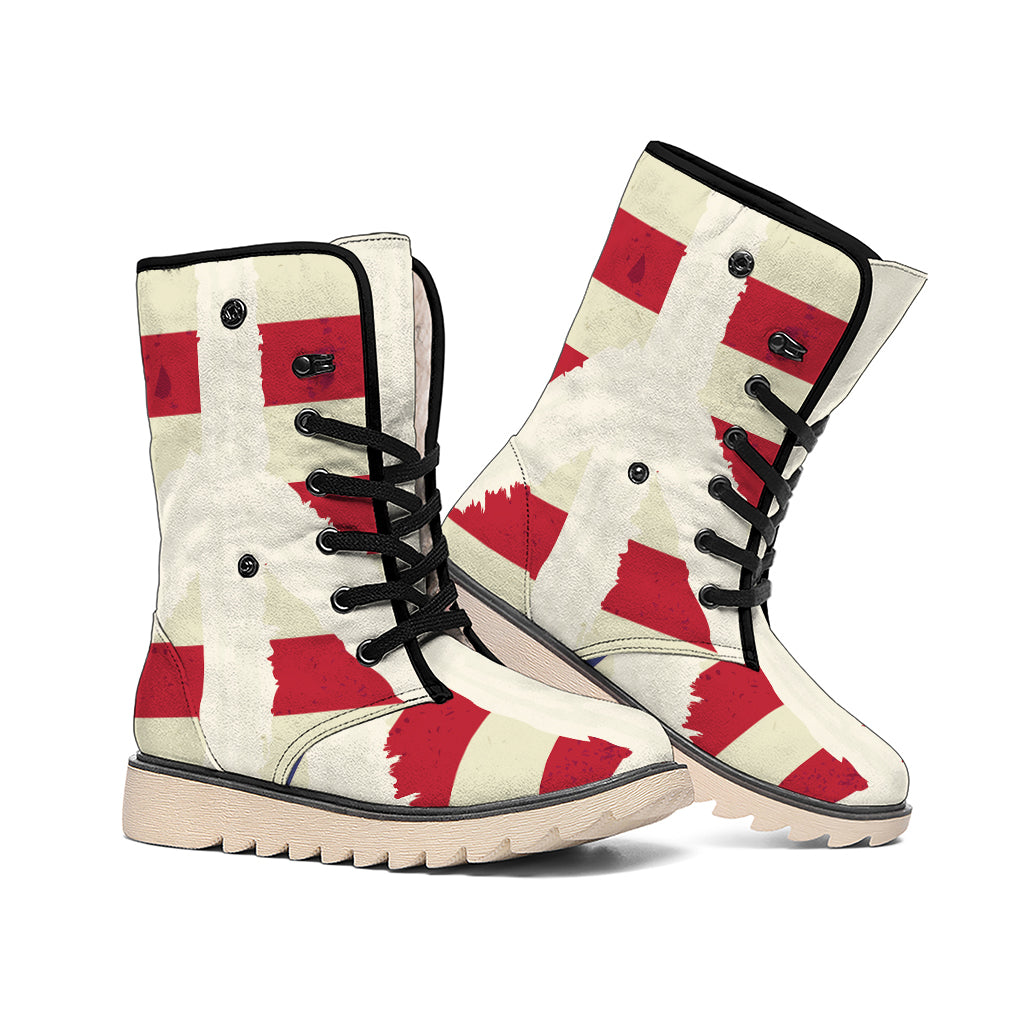 American Peace Flag Print Winter Boots