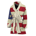 American Peace Flag Print Women's Bathrobe