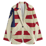 American Peace Flag Print Women's Cotton Blazer