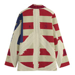 American Peace Flag Print Women's Cotton Blazer