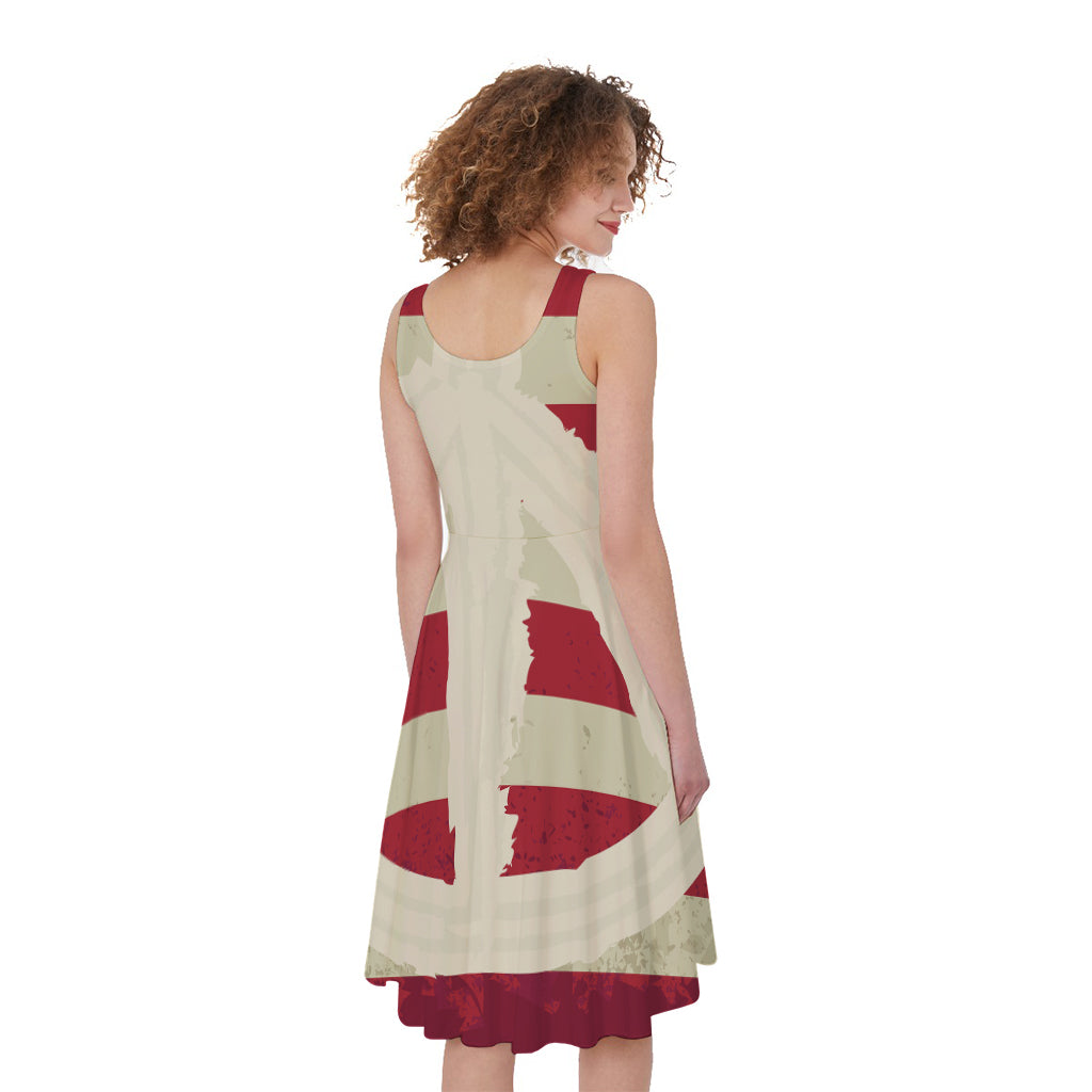 American Peace Flag Print Women's Sleeveless Dress